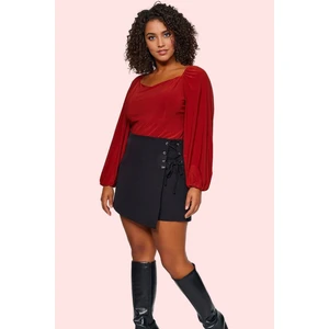 Büyük Beden Kadın Esnek Dokuma Şort Etek Günlük Kombinler Için Ideal Yaz Aylarının Vazgeçilmezi