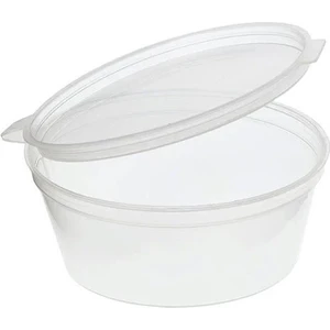 Spelt 60CC Sert Plastik Mini Kavanoz Eşya Kabı Kapaklı Küçük Ürün Kutusu Sos Kabı 50'li