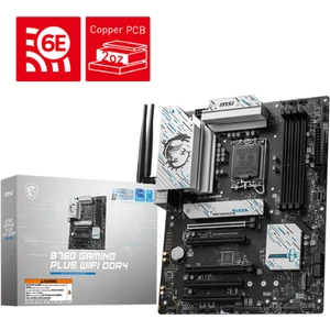 Msı B760 Gamıng Plus Wıfı  LGA1700 Ddr4 5333+(OC)MHZ Atx Anakart