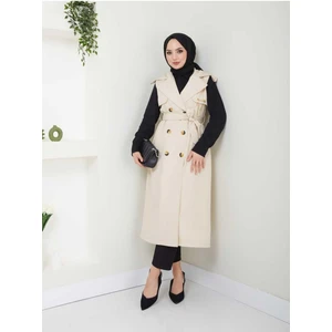 Uzun Yelek Bondit Kumaş GBYELEK0001