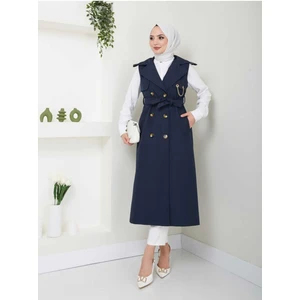 Uzun Yelek Bondit Kumaş GBYELEK0001