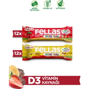 Kids Meyve Bar 28 G Süper Ikili Kutu 24 Adet - Muzlu x 12 Adet + Çilekli x 12 Adet