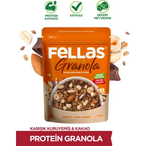 Vegan Protein Granola - Karışık Kuruyemiş & Kakao (270g)