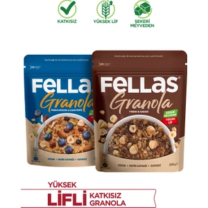 Granola 2'li Paket - Yaban Mersini & Kuruyemişli 200g + Fındık & Kakaolu 200g