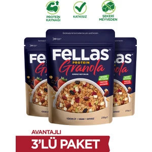Protein Granola -Kırmızı Meyveler 270g x 3
