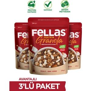 Protein Granola -Hindistan Cevizi 270g x3