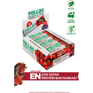 Vegan Protein Bar - Çilekli ve Kakaolu 40G x 12 Adet