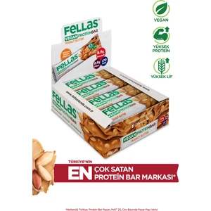 Vegan Protein Bar - Yer Fıstığı Ezmeli 40G x 12 Adet