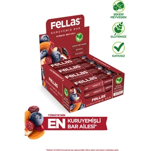 Kırmızı Meyveli Kuruyemiş Bar 30 gr x 12 Adet