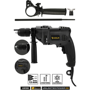 500W Darbeli Metal Şanzıman 13mm Elektrikli Matkap