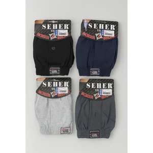 3'lü Paket Penye Düz Renk Boxer