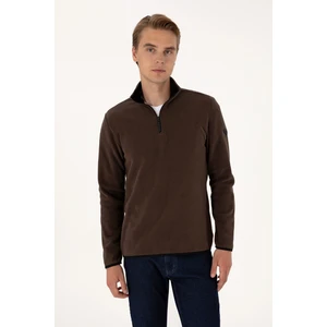 U.s. Polo Assn. Erkek Koyu Kahverengi Sweatshirt 50313777-VR084