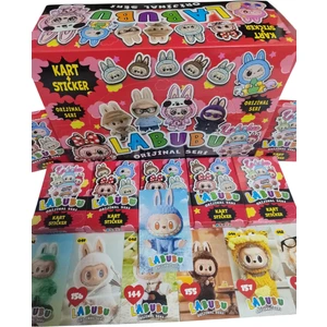 Labubu Oyun Kağıtları (6 Minik Kutu 36 Adet Karakter Kart 6 Adet Karakter Sticker) Labubu Kartları