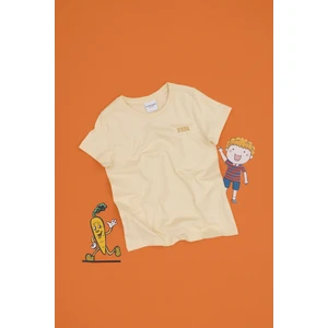 U.S. Polo Assn. Erkek Çocuk Ekru Bisiklet Yaka Tişört 50313932-VR110