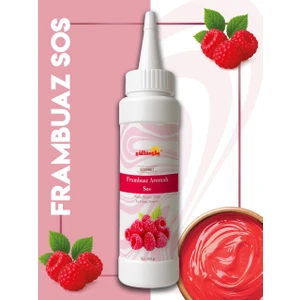 Frambuaz Aromalı Sos - Waffle & Krep & Pankek & Tatlı & Dondurma & Kruvasan Sos - 300 gr / 225 ml