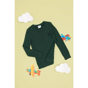 U.s. Polo Assn. Erkek Çocuk Koyu Yeşil Kazak /triko 50315638-VR079