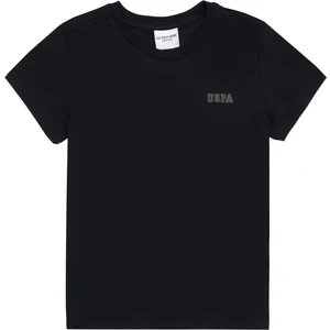 U.S. Polo Assn. Erkek Çocuk Siyah Bisiklet Yaka Tişört 50313932-VR046