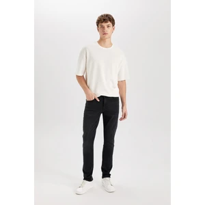 Pedro Slim Fit Dar Kalıp Normal Bel Dar Paça Siyah Jean Pantolon R8788AZ24SP