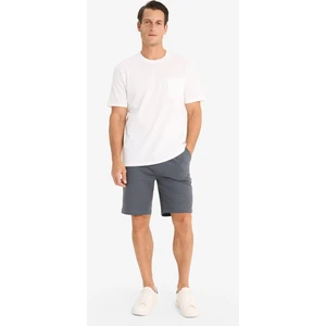 Slim Fit Dar Kesim Cepli Basic Düz Bermuda Şort W1105AZ24SM