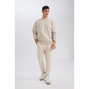 Jogger Eşofman Altı Standart Fit Basic Düz Beli Bağcıklı Lastikli Paça Cepli A6468AX24AU