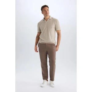 %100 Pamuk Yazlık Jogger Pantolon Regular Fit Normal Kesim Keten Görünümlü Düz Paça Cepli B4138AX25SP