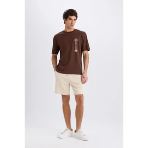 Regular Fit Düz Paça Beli Bağcıklı Cepli Basic Düz Şort B8672AX25SP