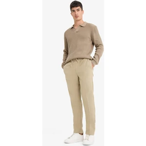 Yazlık Kumaş Jogger Pantolon Beli Bağcıklı Lastikli Düz Paça Cepli Her Yöne Esneyen A9943AX25SP