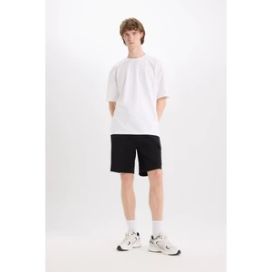 Regular Fit Dokulu Düz Paça Kargo Cepli Basic Düz Şort B8796AX25SM