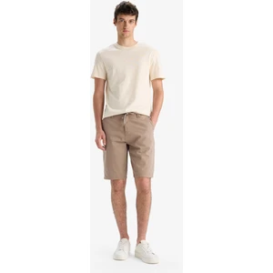 %100 Pamuk Regular Fit Düz Paça Gabardin Bermuda Şort C5397AX25SM