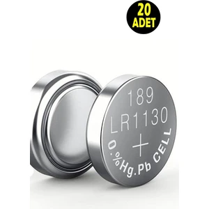 20 Adet Alkaline 189 V10GA LR54 AG10 Sr Lr 1130 389 Düğme Pil (Terazi-Saat-Baskül Pili)