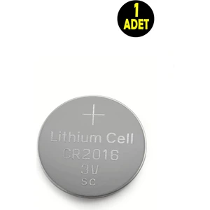 1 Adet 3 Volt CR2016  Lityum Para Pil (DL2016 Cr 2016 Bios-Kepenk-Kumanda Terazi Düğme Lithum Pili)