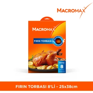 Fırın Torbası 8 Adet (25x38 cm), Lezzetli ve Sulu Pişirme İçin, Fırın Kirlenmesine Son