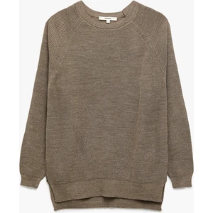 Uzun Kollu Bisiklet Yaka Triko Kazak