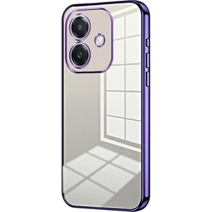 Digital Computer Home Oppo A3X 5g Kılıf Galvanik Çerçeve Yumuşak Tpu Telefon Kılıfı-Mor (Yurt Dışından)