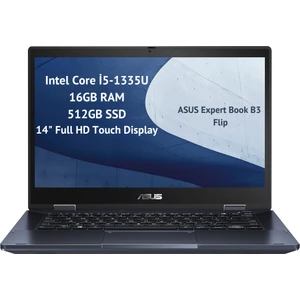 Asus expertbook B3 Flip B3402FVA-I58512S0D I5-1335U 16GB 512GB SSD 14" Fullhd Dokunmatik 2'in1 Dos Dizüstü Bilgisayar