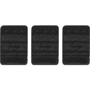 Kadın Sütyen Uzatma Agrafı 3 Kancalı Kopça Siyah 3'lü Set Sütyen Genişletici