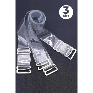 Şeffaf Sütyen Askısı 3'lü Paket Ayarlanabilir Kaymaz