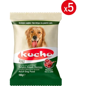 Adult Dog Kuzulu Yetişkin Köpek Maması, 100 gr x 5 Adet, Tüm Irklar Için, Doğal, Şeker Içermez