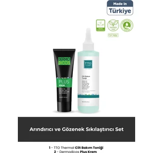 tto arındırıcı ve gözenek  set (tto clinic cilt bakım toniği, dermodicos plus)