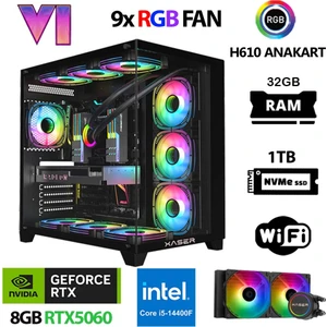 Sword X170 I5 14400F 32GB Ram 1tb M.2 Nvme SSD 8gb RTX5060 Sıvı Soğutmalı Masaüstü Oyuncu Bilgisayarı