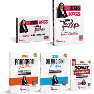 2026 Kpss Türkçe Soru Bankası-Video- Dil Bilgisini Kafala- Paragrafı Kafala- Soyut Paragraf Soru Bankası 5 Li Set