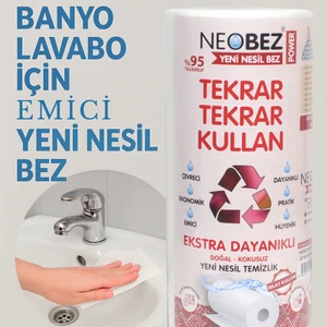 BANYO LAVABO İÇİN DAYANIKLI YENİ NESİL BEZ 22CM*28CM 50 Yaprak 4 Lü Paket