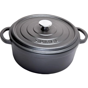 Mat Siyah Yuvarlak Tencere 32 cm