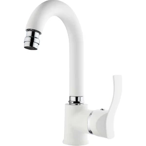 Gms Akdeniz Beyaz Krom Kuğu Lavabo Musluk Bataryası AKD401-K