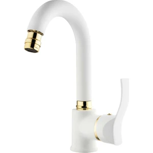 Gms Akdeniz Beyaz Altın Kuğu Lavabo Musluk Bataryası AKD301
