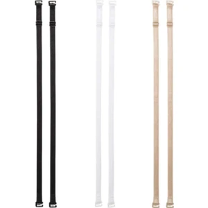 Kadın Sütyen Askısı Beyaz Siyah Ten 3'lü Paket Ayarlanabilir Kaymaz