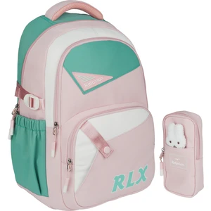 Yeni Sezon Kalemlikli Pembe-Yeşil Ithal Premium Okul Sırt Çanta 1510