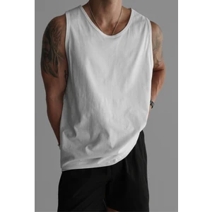 Erkek Beyaz Regular %100 Pamuk Atlet T-Shirt