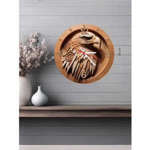 24X24 cm 3D Görünümlü Ahşap Duvar Saati V2