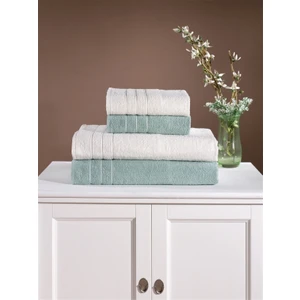 Pamuklu4'lü Banyo Havlu Seti Hamam Takımı Seti Günlük Çeyizlik Banyo Havlusu